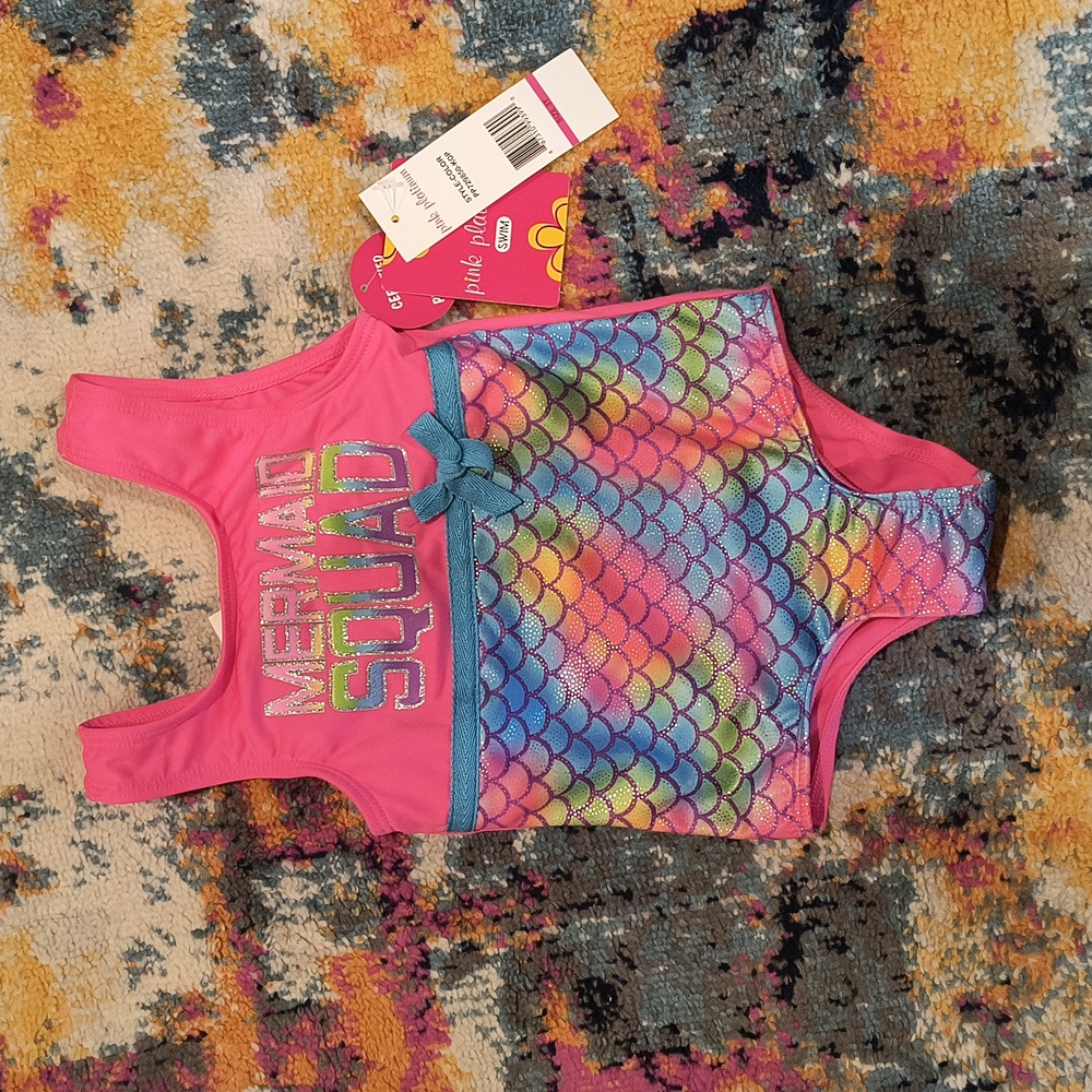 NWT Colorful Toddler Mermaid Swimsuit